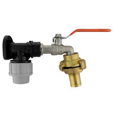 20mm Mdpe Wall Flange Set With 25mm Barbed Geka Fittings And Zinc Lever Tap Pn10) from B&Q