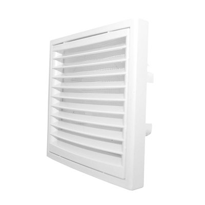 Unbranded Kr100/125 White Louvre Vent Grille 100/125mm Rectangular Indoor Ventilation from B&Q