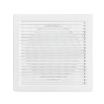 White Luxury Louvre Vent Dl/125 Rw Lux With Insect Mesh Plastic Indoor Vent Grille 1 Pack from B&Q