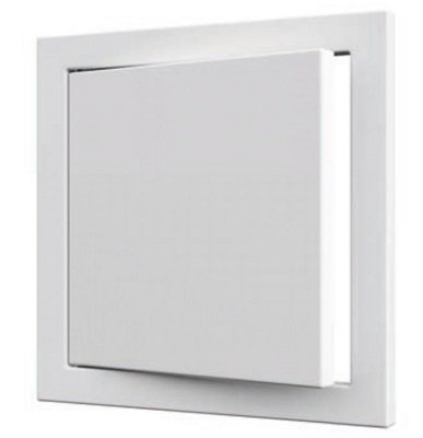 White Polypropylene Access Panel Door 150mm X 300mm Hinged Removable No Lock from B&Q