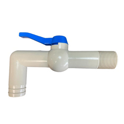 3/4" Bsp Male Garden Tap Polypropylene 90 Degree Outlet Hose Tail Tap from B&Q