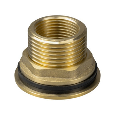 1Inch Bsp Female Brass Water Butt Outlet Fitting Includes Washers And Back Nut from B&Q