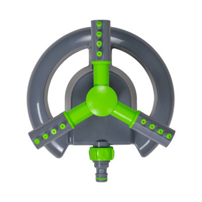 Cost Wise Lawn Sprinkler With 3 Adjustable Rotating Arms Green And Grey 85 M² Coverage from B&Q