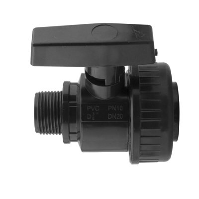 3/4Inch Bspf M Polypropylene Single Union Full Flow Ball Valve 19.05 mm from B&Q