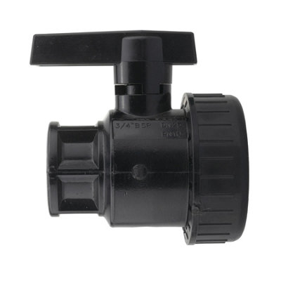 3/4Inch Bspf Polypropylene Single Union Full Flow Ball Valve 20 mm  Full Bore Lever Handle from B&Q