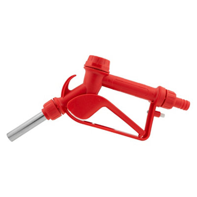 Red 3/4" Barb Inlet Fuel Gun Nozzle With Metal Outlet For Diesel Petrol Kerosene Urea from B&Q