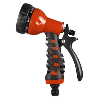  - Cost Wise Hose Gun Water Sprayer With 8 Pattern Adjustable Nozzle Quick Connect Orange 100 G