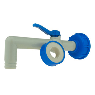 Ibc Bsp Male Inlet And 21mm Barb S60X6 Cap And Ptfe Tape from B&Q