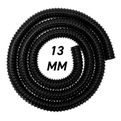 13mm Corrugated Flexible Pvc Hose  Black Uv Resistant Smooth Bore Cut To Length from B&Q