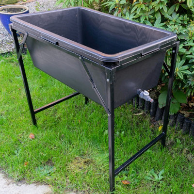 90L Dog Bath Kit With Tap Valve And Foldable Elevated Stand  Pre Drilled Tub Drain Kit Adjustable Legs from B&Q