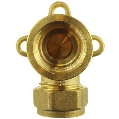  - 22mm Wall Plate Elbow 3/4" Bsp Female Brass Compression Fitting