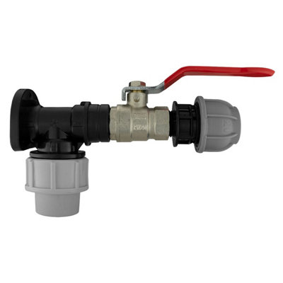 20mm Mdpe Wall Flange Kit 1/2 Inch Bsp Lever Valve Straight Joiner Pipe Fitting Pn10 from B&Q