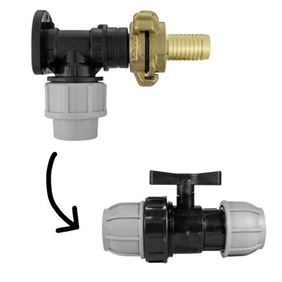 20mm Mdpe Wall Flange Kit 1/2 Inch Bsp Geka Hose Connector Valve Irrigation Set Pn10 from B&Q