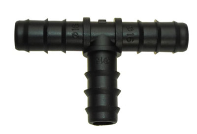1/2Inch Barbed Irrigation Tee Connector  Plastic Push Fit 90 Degree Branching from B&Q