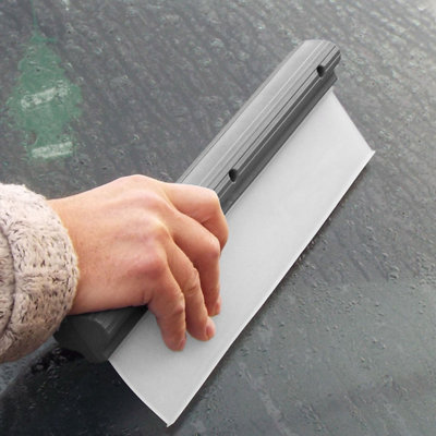 Grey Silicone Windshield Squeegee  Premium Silicone Blade Lightweight Durable Streak Free Cleaning from B&Q