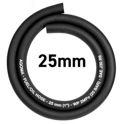 50M Fuel Hose Rubber Sae J30 R6 Petrol Diesel Oil Resistant Pipe from B&Q