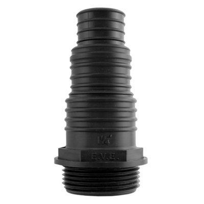 1.25Inch Bsp Male Pond Hose Adapter  Stepped Barb Fits 25mm 32mm & 38mm Hoses from B&Q