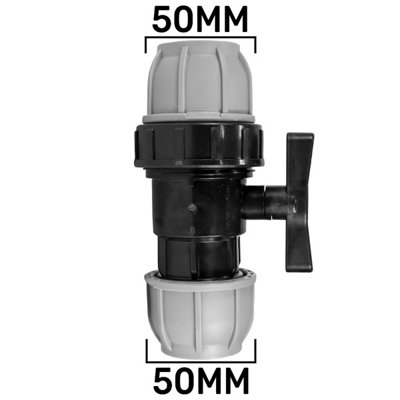 50mm Mdpe Isolation Valve Compression Shut Off Pipe Fitting Pn10 from B&Q