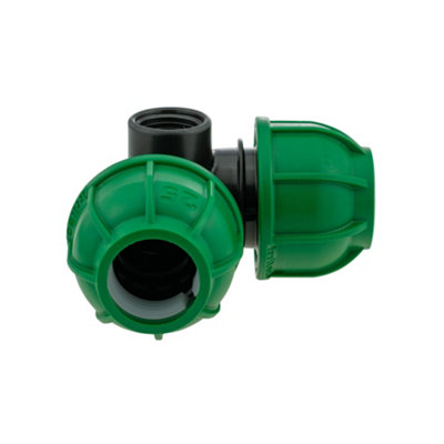 25mm Mdpe Elbow Tee 1/2" Bsp Female Compression Pipe Fitting Pn10 from B&Q