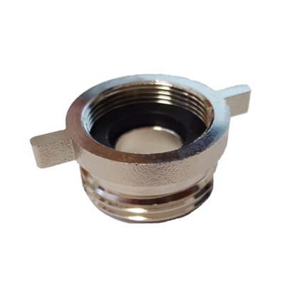 Nickel-Plated Brass Female Adapter With A 3/8" Bsp Male Outlet For Kitchen Tap Connections from B&Q