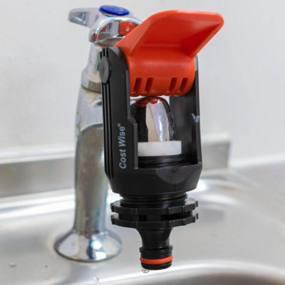 Cost Wise Universal Kitchen Tap Adaptor With Click Lock Quick Connect Outlet For Garden Hoses from B&Q