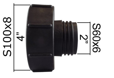 Ibc Tank Adapter S100X8 Female To S60X6 Male Thread Converter Fitting from B&Q