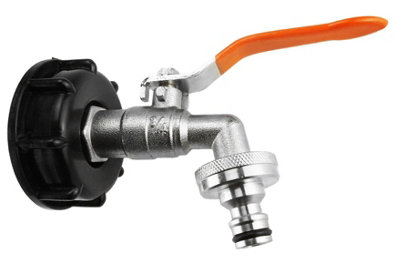 Ibc S60X6 Cap 1/2" Bsp Female With Lever Tap Quick Connect Outlet from B&Q