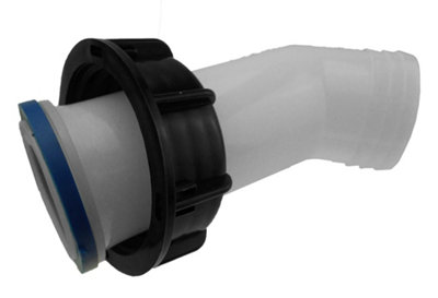 Ibc S60X6 Angled Outlet 2 Inch Hose Barb Tank Connector Adapter Plastic Fitting from B&Q