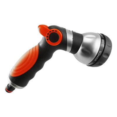  - Cost Wise Black/orange Multi Function Garden Hose Spray Gun  Metal 8 Adjustable Patterns Quick Connect Adaptor