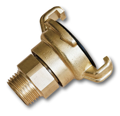 1/2Inch Bsp Male Brass Swivel Claw Adapter Geka Type Hose Connector 15 mm. from B&Q