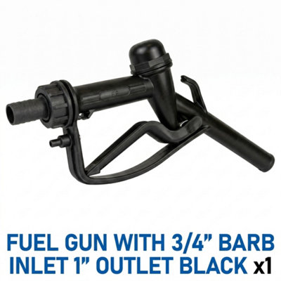 Black Fuel Gun With 3 4 Inch Barb Inlet And 1 Inch Outlet X1 from B&Q