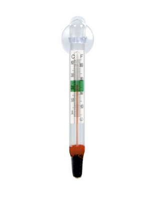 Aquarium Thermometer Glass Suction Cup Fish Tank Water Temperature Gauge from B&Q