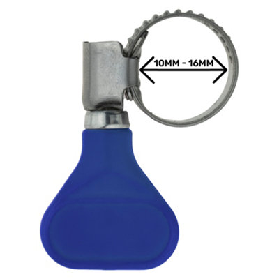 Adjustable A2 Stainless Steel Hose Clamp 9mm Band Width Fits 10mm To 16mm Hoses Iso9001 Manufactured