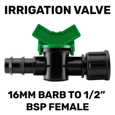 50 Pack 16mm Barb To 3 4 Inch Bsp Male Inline Irrigation Ball Valve from B&Q