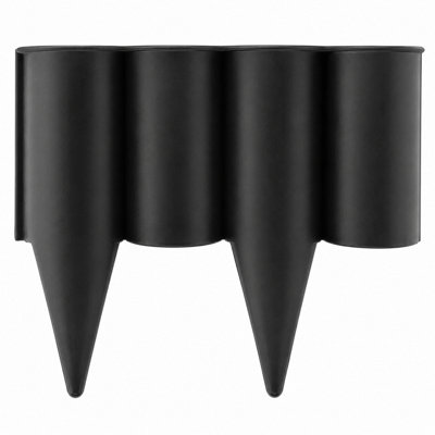 10M Black Lawn Edge Palisade Border 4 Boxes from B&Q