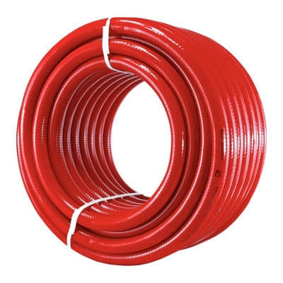  - 15M Reinforced Red 10mm Hot Water Hose Pipe