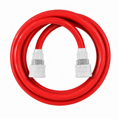 Red Reinforced Water Hose 10mm 25M Coil With Connectors from B&Q