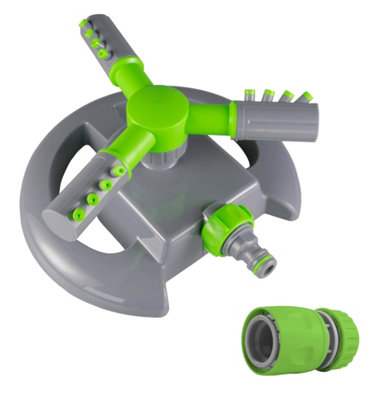  - 3 Arm Rotating Lawn Sprinkler With Hose Connector