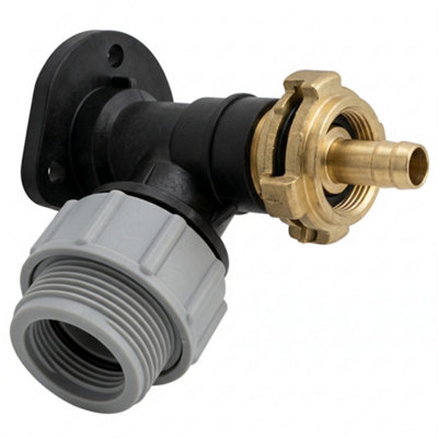  - 32mm Mdpe Wall Flange Kit With 3/4" Bspm Geka Connector And 13mm Geka Hosetail