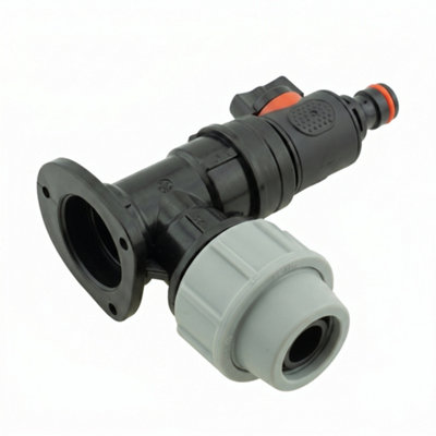  - 32mm Mdpe Wall Flange Kit With Hcv 3/4 Inch Bspm Soft Touch Valve