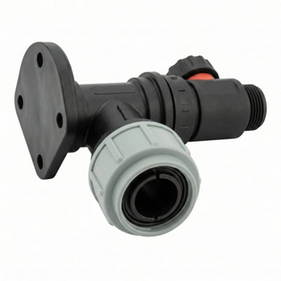  - 32mm Mdpe Wall Flange Kit With Hcv 3/4" Bspm Bspm Soft Touch Valve