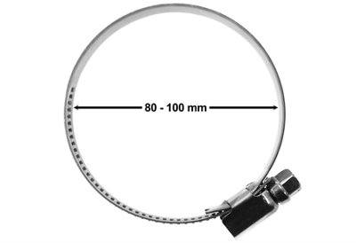 1X A2 Stainless Steel Hose Clip 80mm To 100mm 9mm Width from B&Q