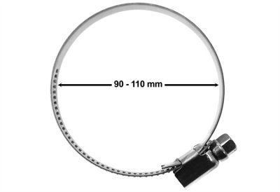4X A2 Stainless Steel Hose Clips 90mm To 110mm 9mm Width from B&Q
