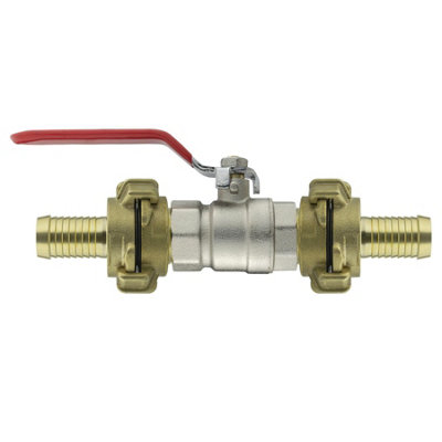  - Brass Nickel Plated Lever Valve 1 Bspf With Geka Claw Fittings Kit