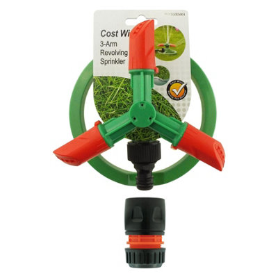 Cost Wise 3 Arm Revolving Sprinkler With Hose Connector from B&Q