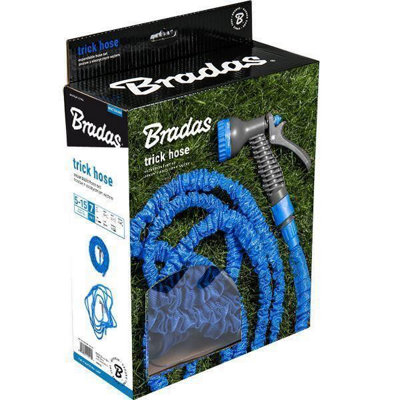  - Expanding Garden Trick Hose Blue 10M To 30M With 7 Function Spray Gun And Connectors Set X20
