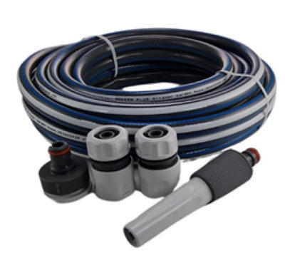  - Modern Plus Garden Hose Pipe 10M With Spray Nozzle And Connector Starter Set