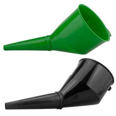  - Angled Car Fuel Funnel With Filter Kit 2 Piece Set For Petrol Diesel And Oil