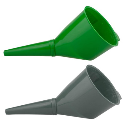  - Angled Car Fuel Funnel Kit With Filter Gray And Green
