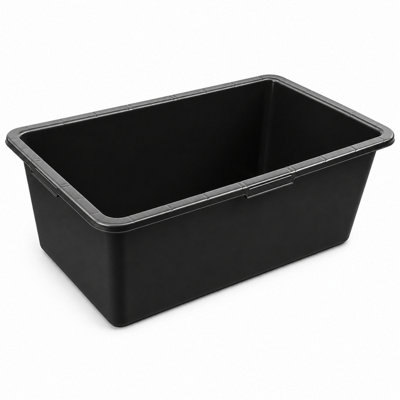 Heavy Duty Rectangular Construction Bucket 90 Litre Pvc Mixing Tub With Handles X2 from B&Q